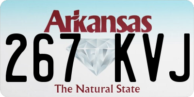 AR license plate 267KVJ