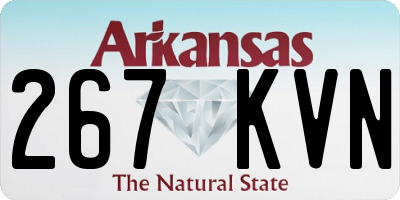 AR license plate 267KVN