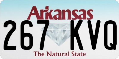 AR license plate 267KVQ