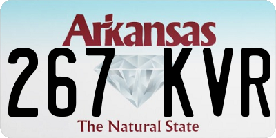 AR license plate 267KVR