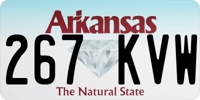 AR license plate 267KVW