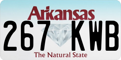 AR license plate 267KWB