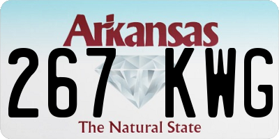 AR license plate 267KWG