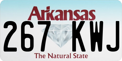 AR license plate 267KWJ