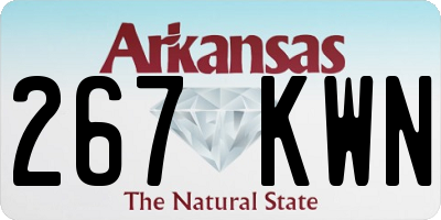 AR license plate 267KWN