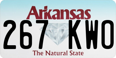 AR license plate 267KWO