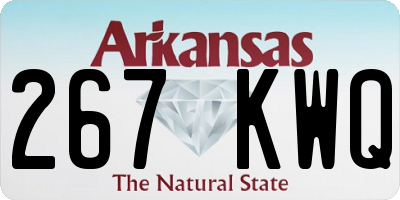 AR license plate 267KWQ