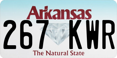 AR license plate 267KWR