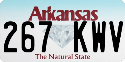AR license plate 267KWV