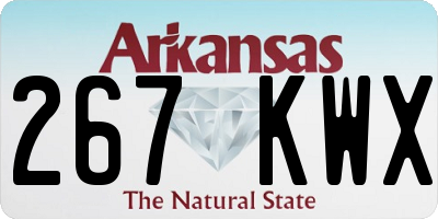AR license plate 267KWX