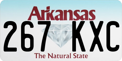 AR license plate 267KXC