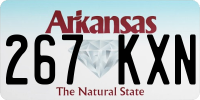 AR license plate 267KXN