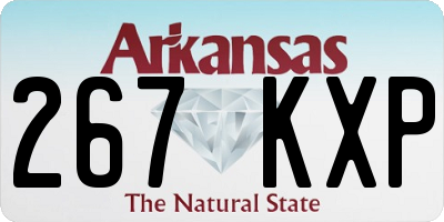 AR license plate 267KXP