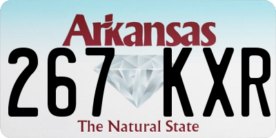 AR license plate 267KXR