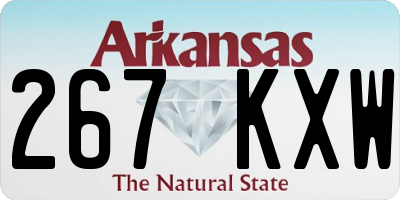 AR license plate 267KXW