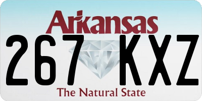 AR license plate 267KXZ