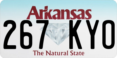 AR license plate 267KYO