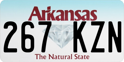 AR license plate 267KZN