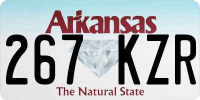 AR license plate 267KZR