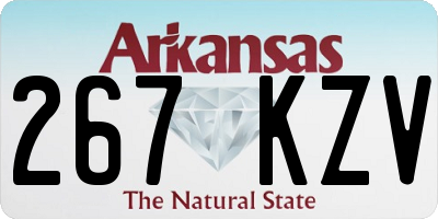 AR license plate 267KZV