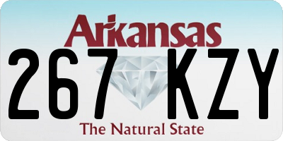 AR license plate 267KZY