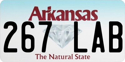 AR license plate 267LAB