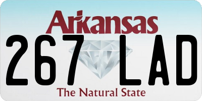 AR license plate 267LAD