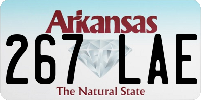 AR license plate 267LAE
