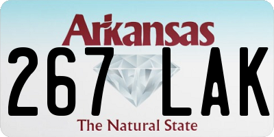 AR license plate 267LAK