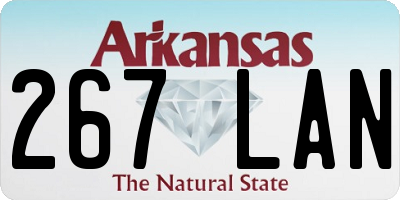AR license plate 267LAN