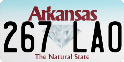 AR license plate 267LAO