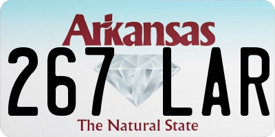 AR license plate 267LAR