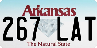 AR license plate 267LAT
