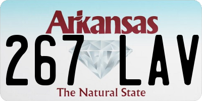 AR license plate 267LAV