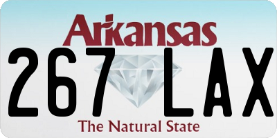 AR license plate 267LAX