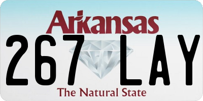 AR license plate 267LAY