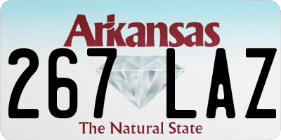 AR license plate 267LAZ
