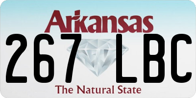 AR license plate 267LBC