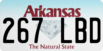 AR license plate 267LBD
