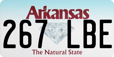 AR license plate 267LBE
