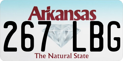 AR license plate 267LBG