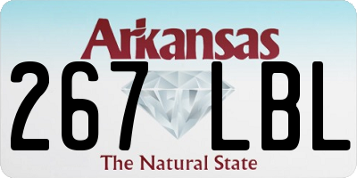 AR license plate 267LBL
