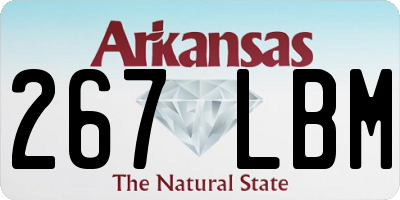 AR license plate 267LBM