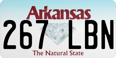 AR license plate 267LBN