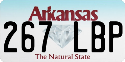 AR license plate 267LBP