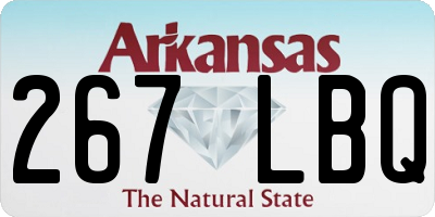 AR license plate 267LBQ