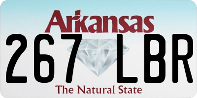AR license plate 267LBR