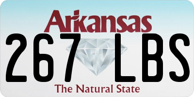 AR license plate 267LBS
