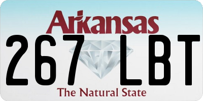 AR license plate 267LBT