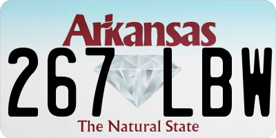 AR license plate 267LBW